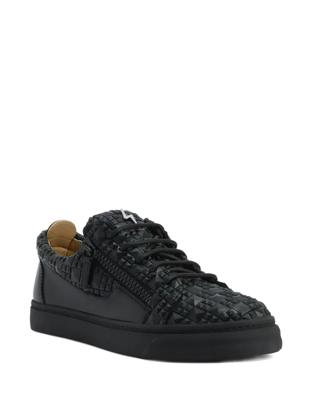 Giuseppe Zanotti The Manhattan zip-detail woven sneakers Black