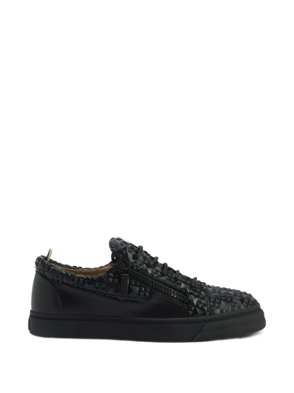 Giuseppe Zanotti The Manhattan zip-detail woven sneakers Black