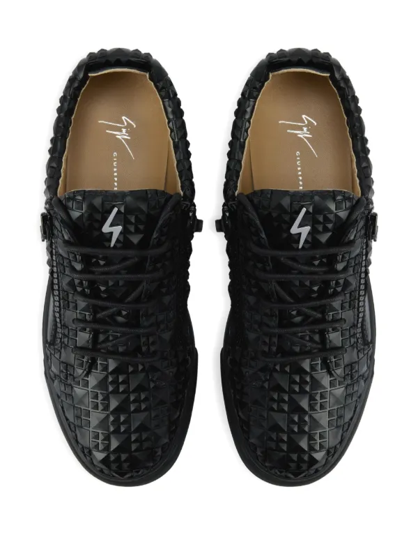 Giuseppe Zanotti The Manhattan zip-detail Woven Sneakers | Black