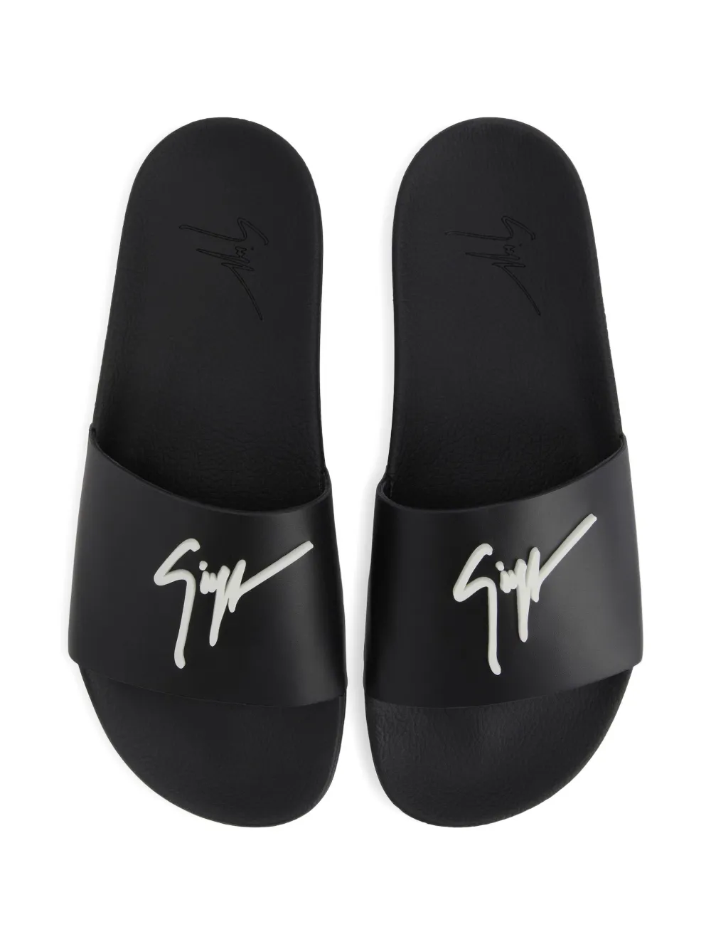 Giuseppe Zanotti Brett logo-embellished slides Black