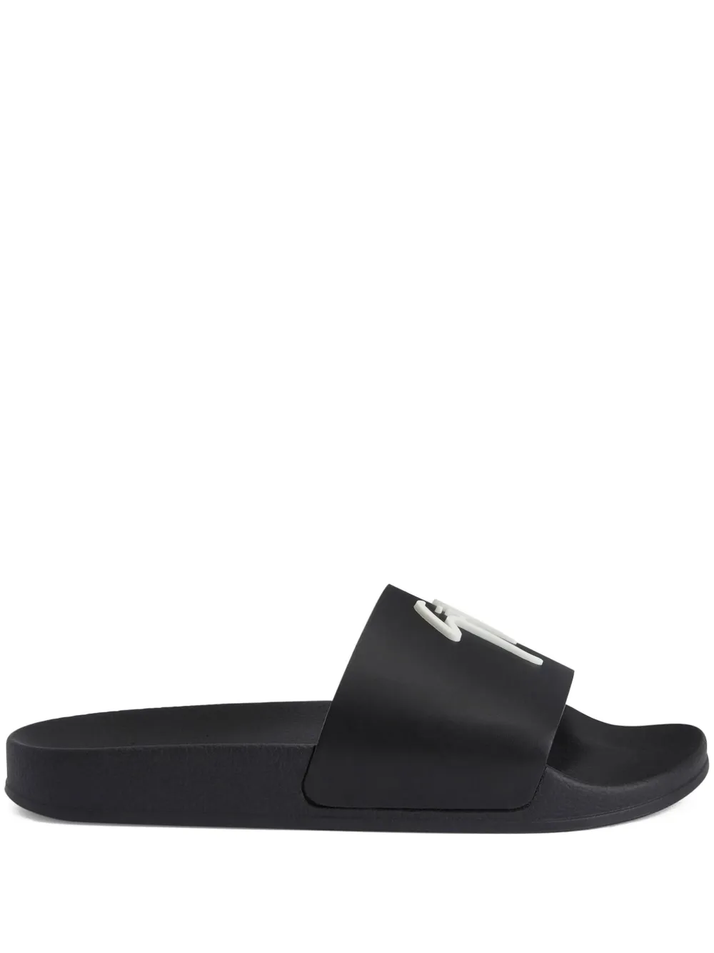 Giuseppe Zanotti Brett logo-embellished slides Black