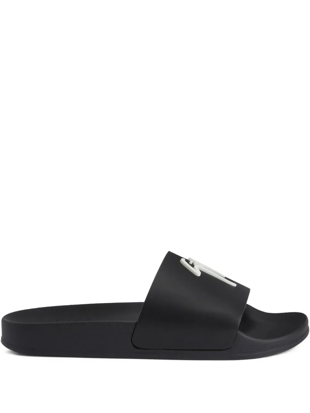 Giuseppe Zanotti Brett logo-embellished slides Black