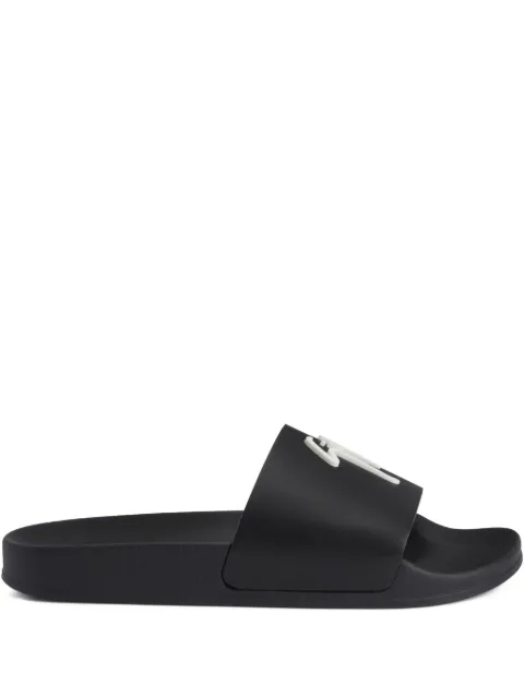 Giuseppe Zanotti Brett logo-embellished slides