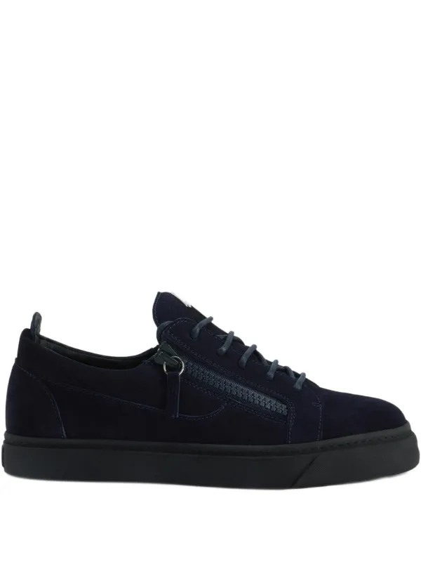 靴  FRANKFURT Giuseppe Zanotti Frankie zip-lace Sneakers | Blue | FARFETCH RO