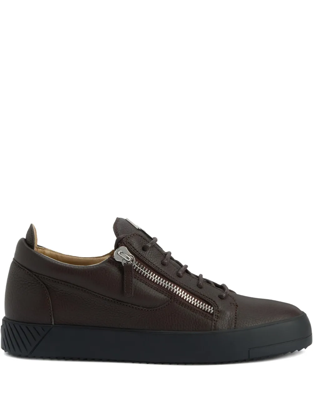 Giuseppe Zanotti Frankie zip-detail leather sneakers Brown