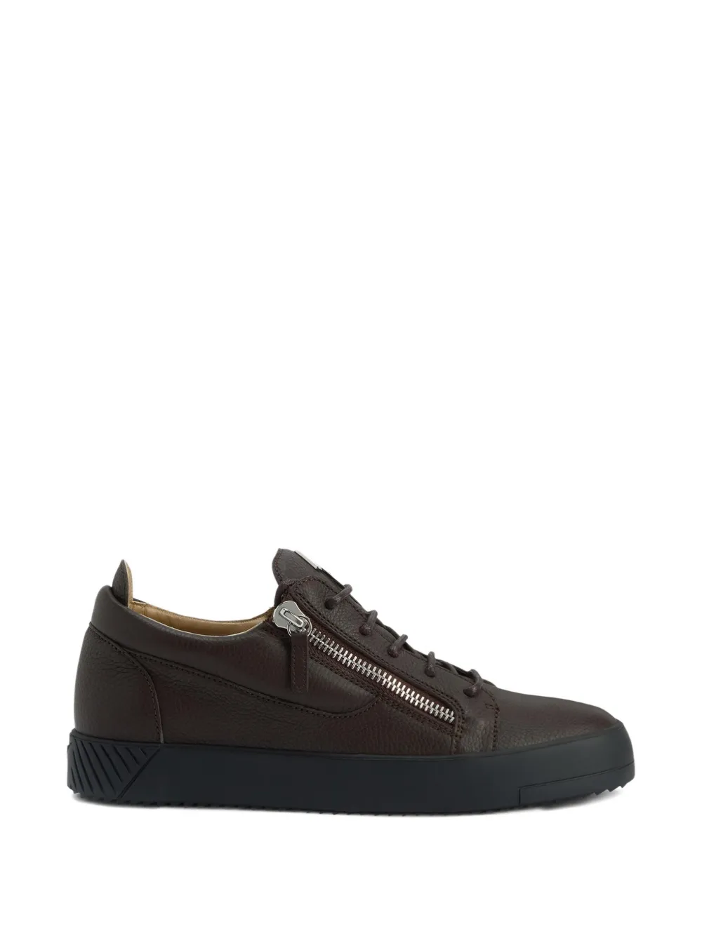 Giuseppe Zanotti Frankie zip-detail leather sneakers Brown