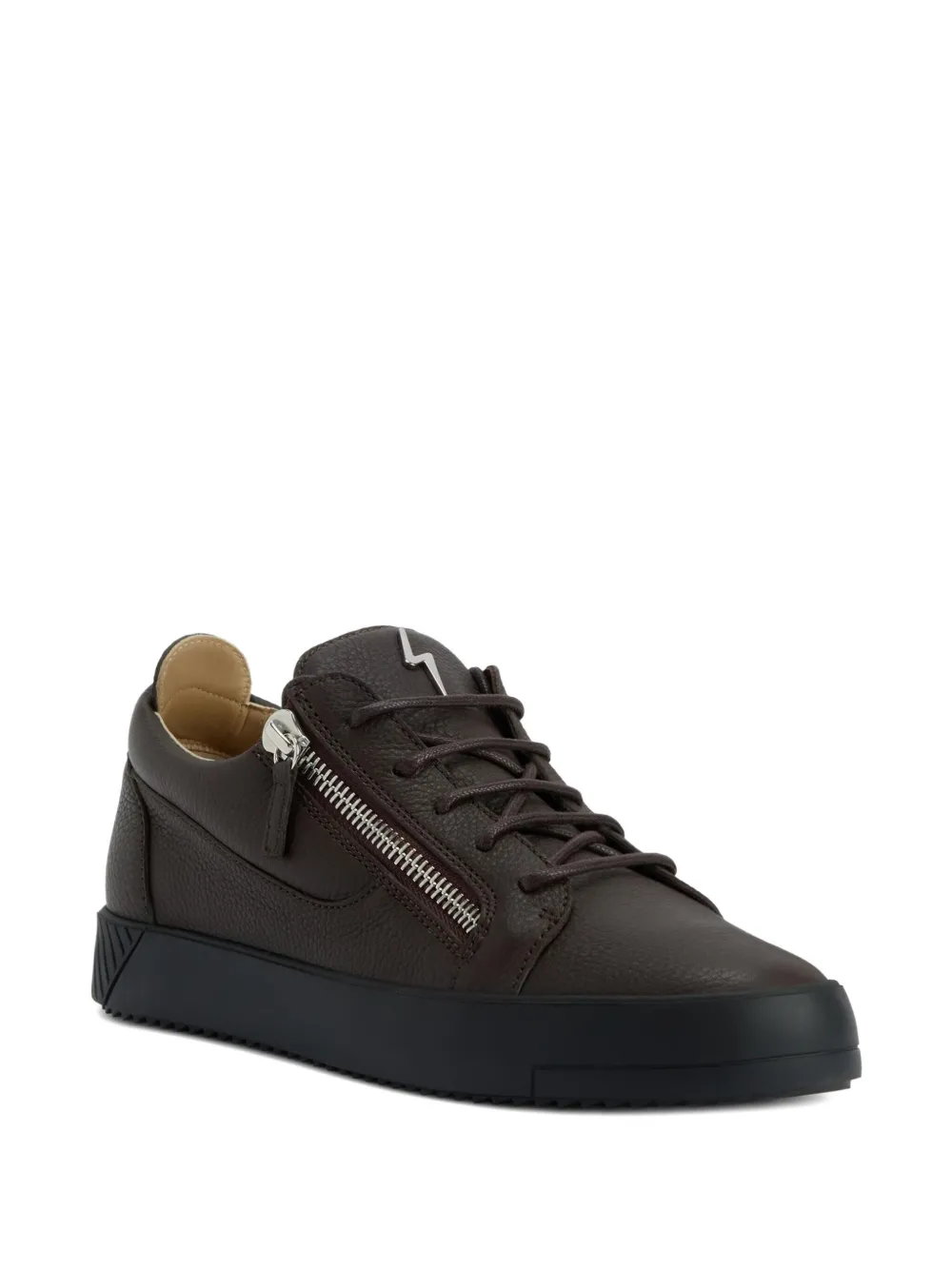 Giuseppe Zanotti Frankie zip-detail leather sneakers Brown