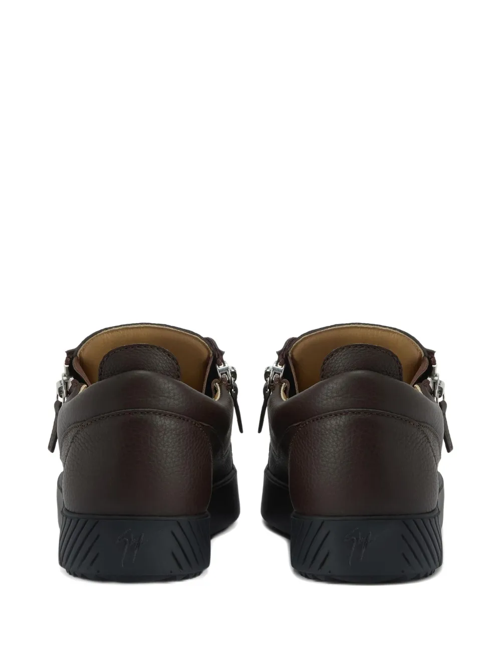 Giuseppe Zanotti Frankie zip-detail leather sneakers Brown