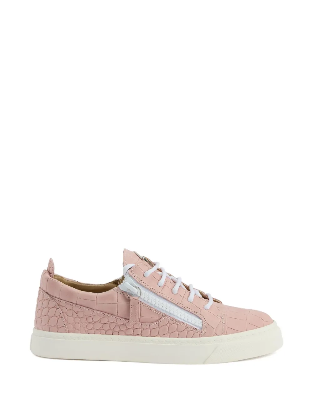 Giuseppe Zanotti Gail crocodile-effect sneakers Pink