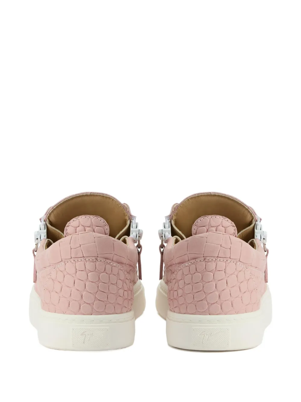 Giuseppe Zanotti Gail crocodile-effect sneakers Pink
