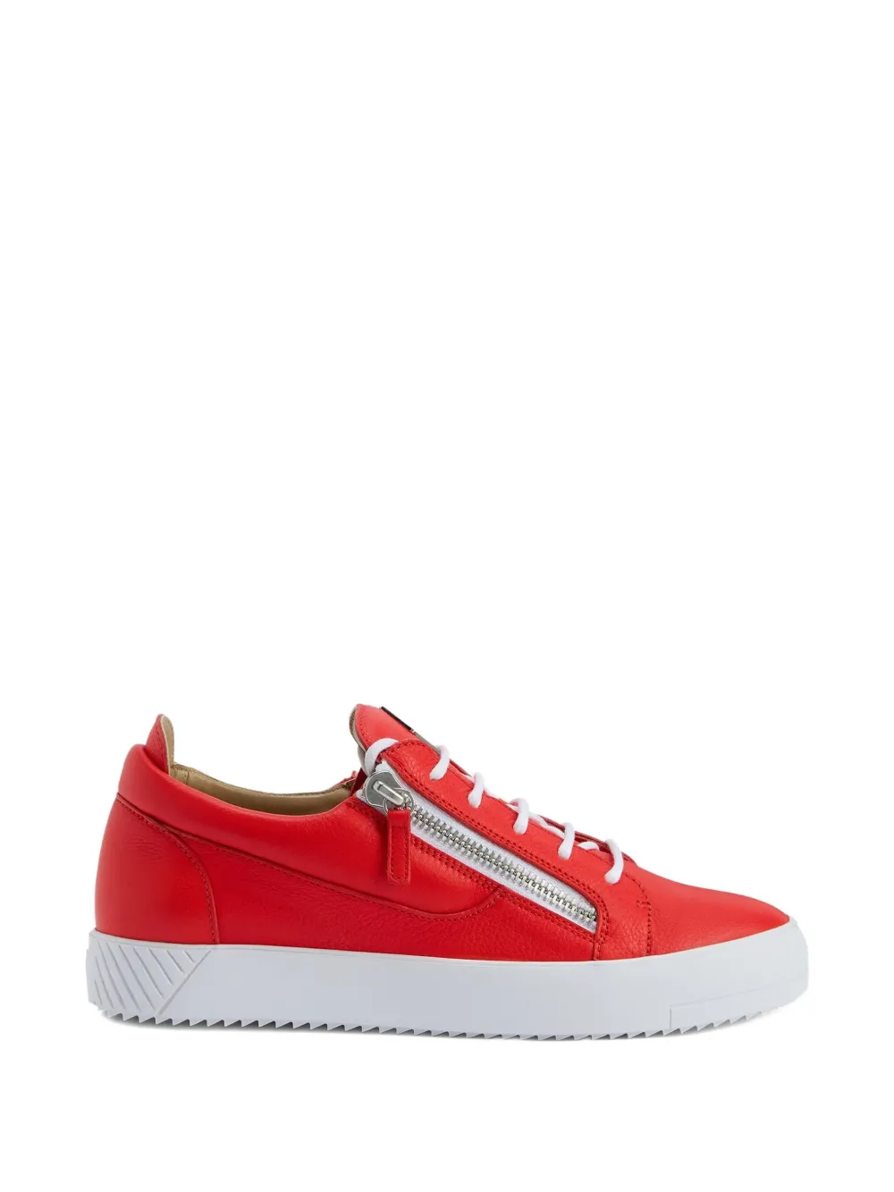Giuseppe Zanotti zip-detail leather low-top sneakers Red
