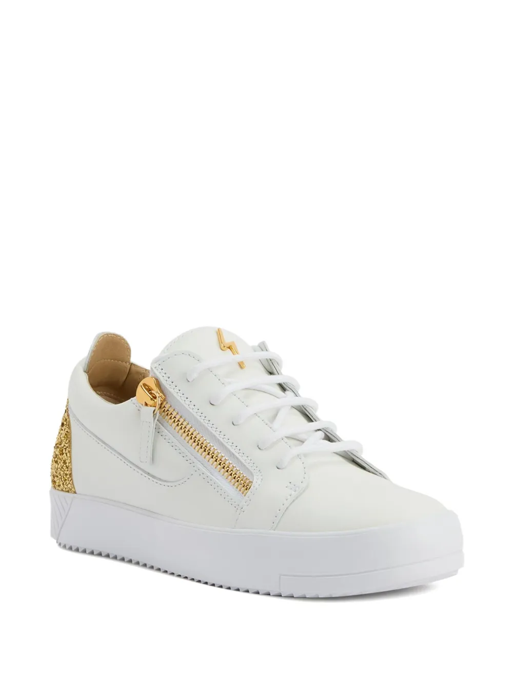 Giuseppe Zanotti Gail glitter-panel zip-detail sneakers | Low-Tops | Image 2