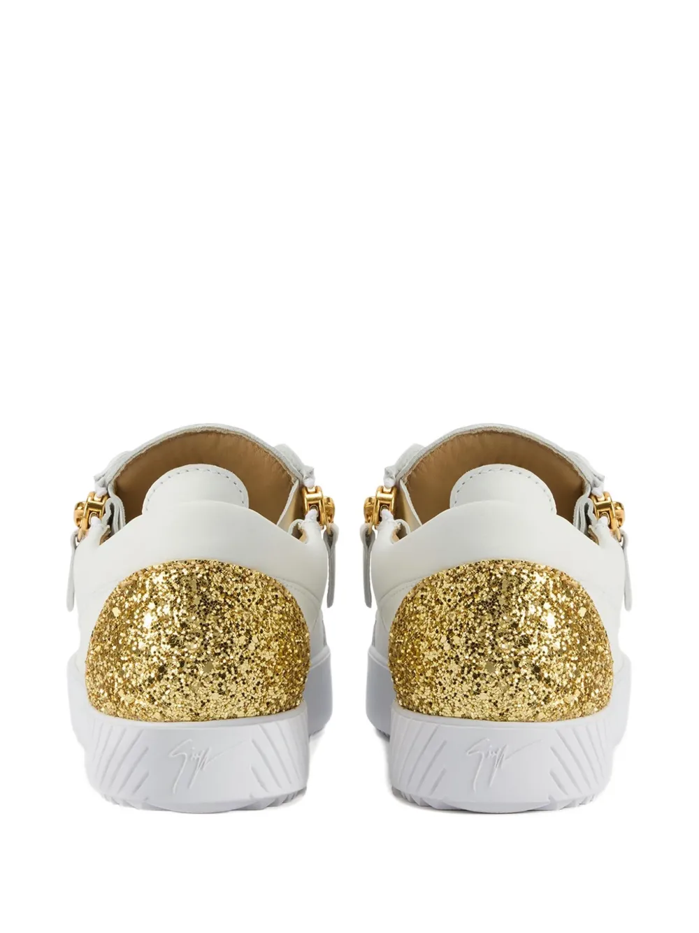 Giuseppe Zanotti Gail glitter-panel zip-detail sneakers White