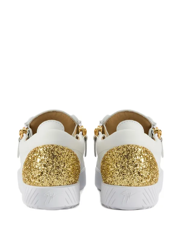 Giuseppe Zanotti Gail glitter-panel zip-detail Sneakers White