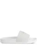 Giuseppe Zanotti Brett crystal-embellished leather slides - White