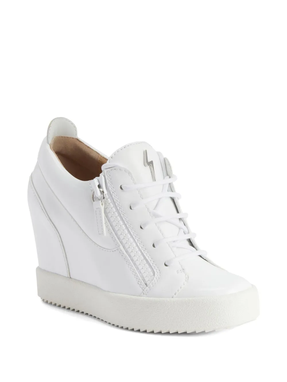 Giuseppe Zanotti Addy sneakers met sleehak Wit