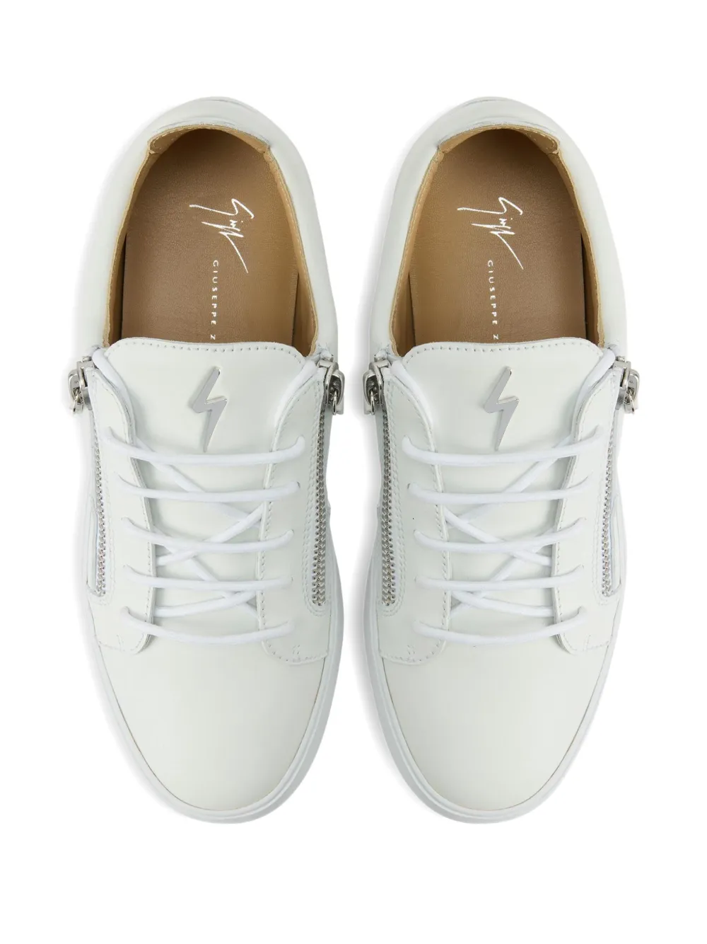 Giuseppe Zanotti Frankie zip-detail lace-up sneakers White