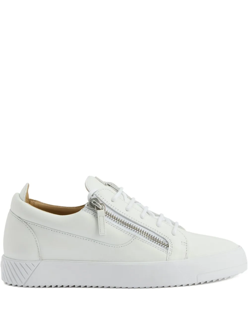 Giuseppe Zanotti Frankie zip-detail lace-up sneakers White