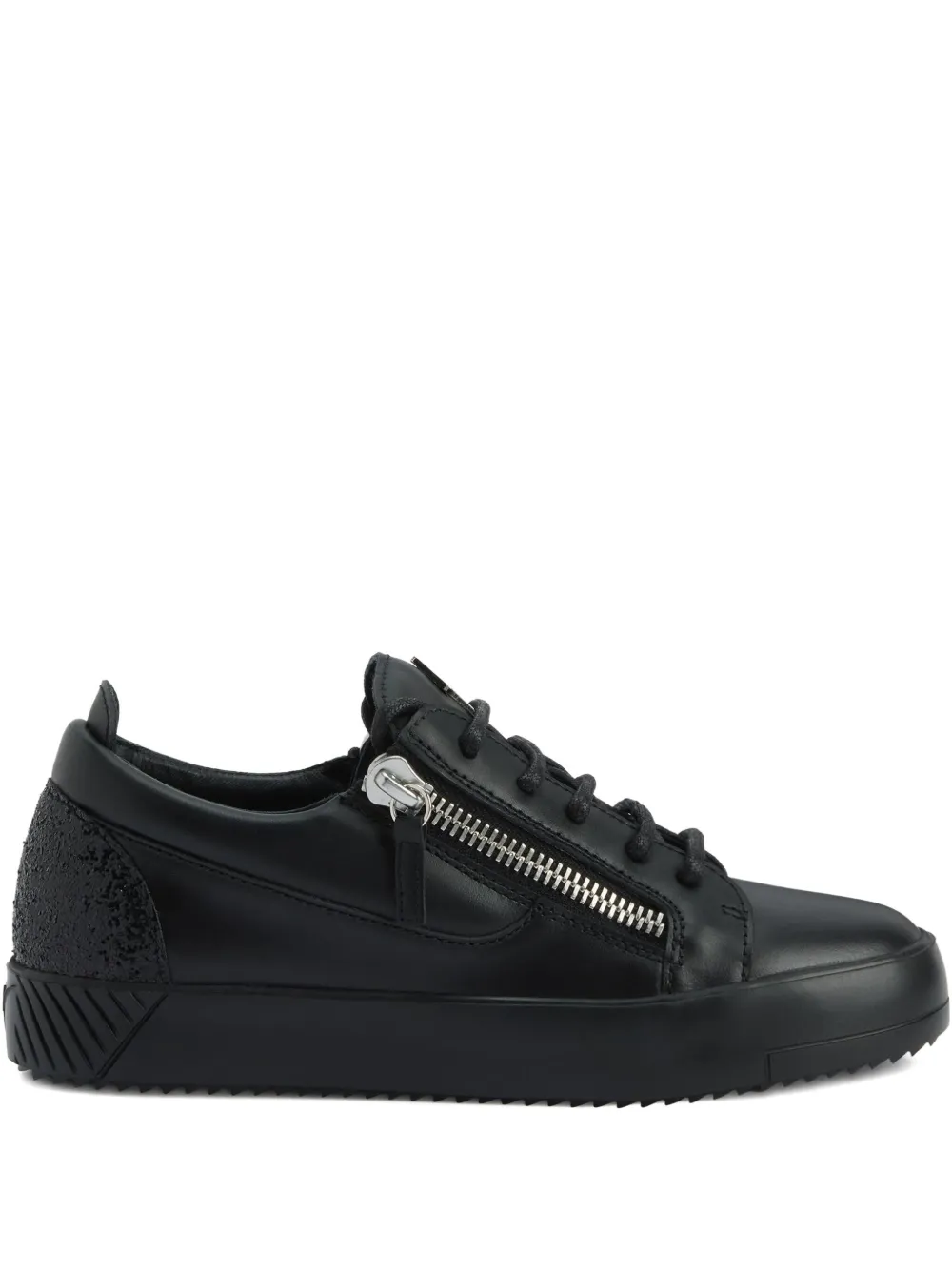 Giuseppe Zanotti Gail zip-detail glitter low-top sneakers Black