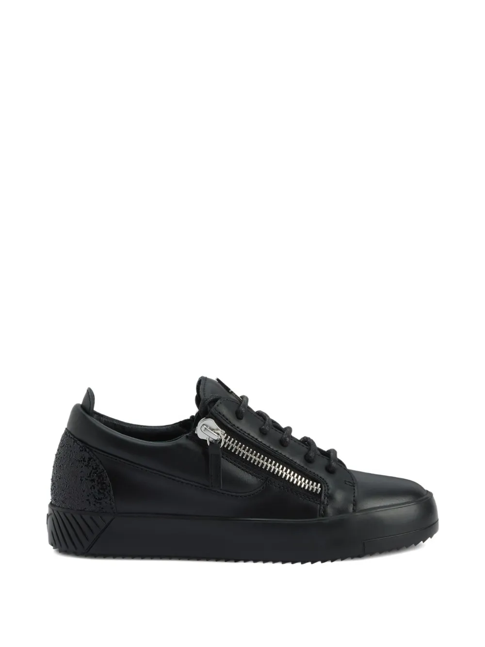 Giuseppe Zanotti Gail zip-detail glitter low-top sneakers Black