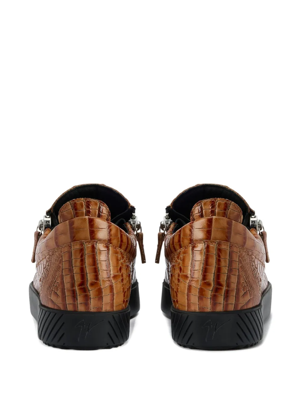 Giuseppe Zanotti Frankie crocodile-effect sneakers Brown
