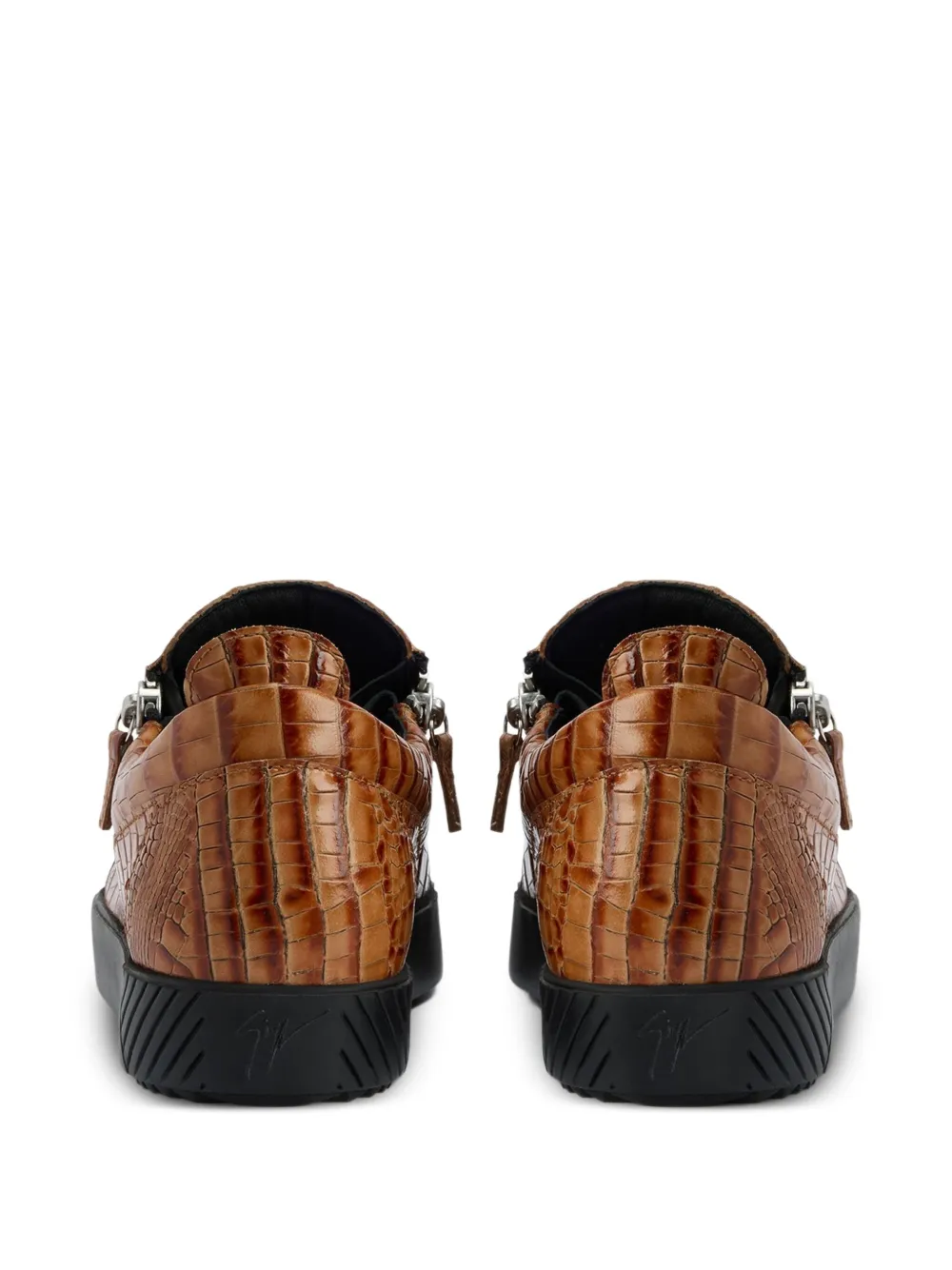 Giuseppe Zanotti Frankie crocodile-effect sneakers Brown