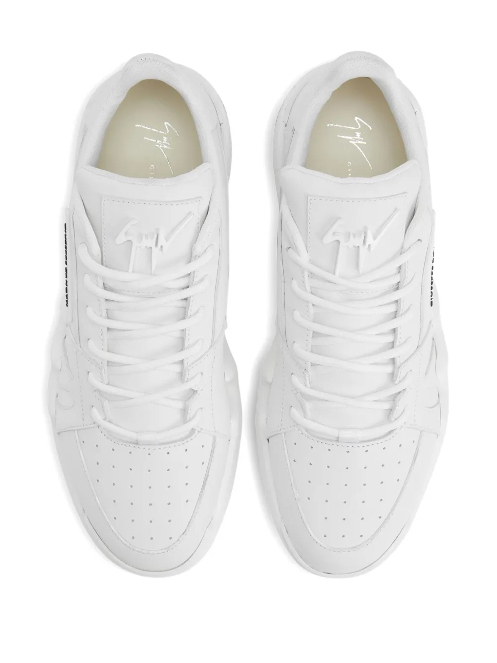 Giuseppe Zanotti Talon leather sneakers White