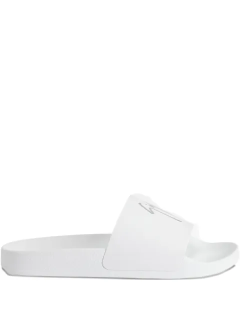 Giuseppe Zanotti Brett logo-embellished leather slides