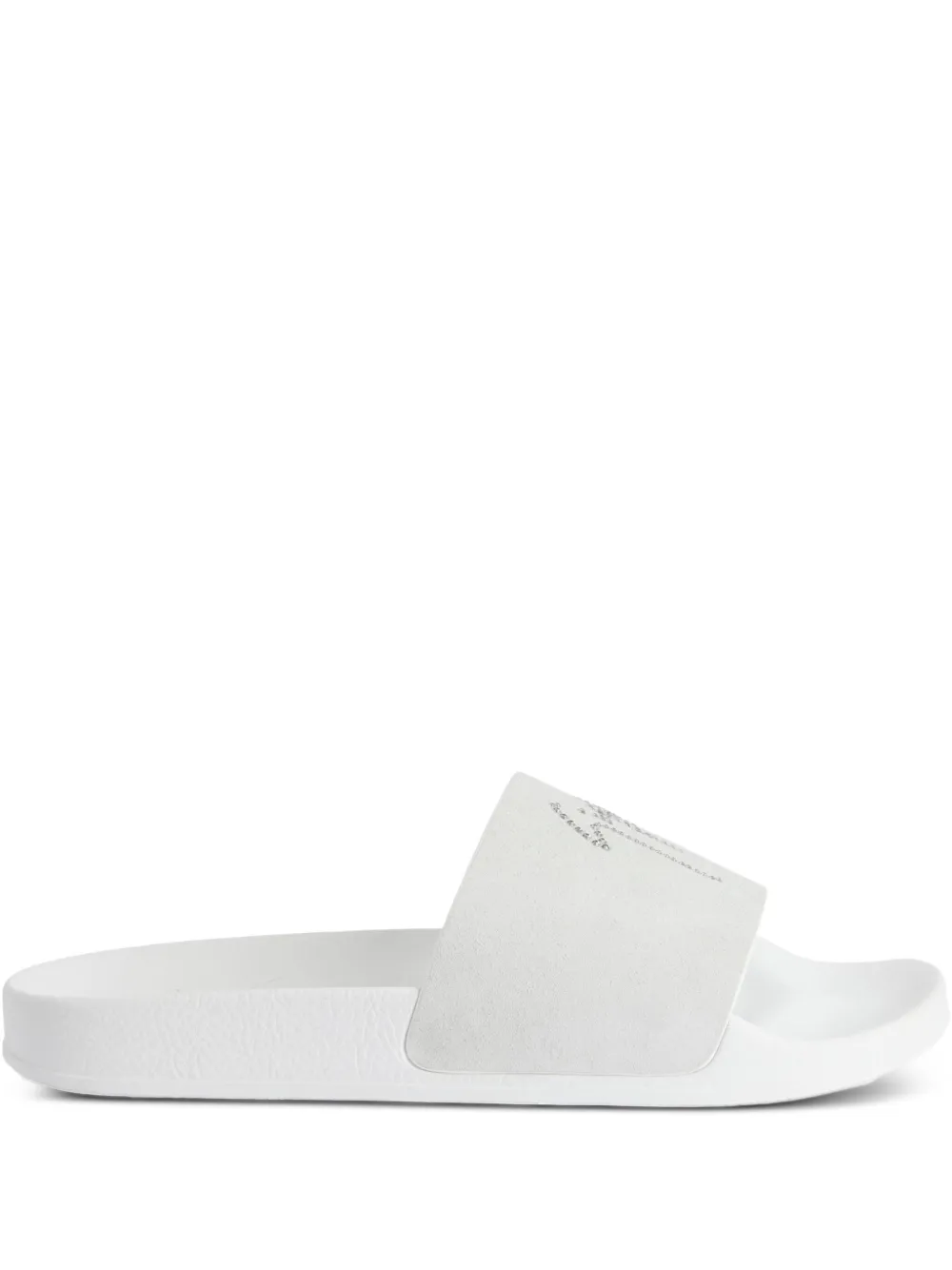 Giuseppe Zanotti embellished leather slides White