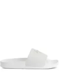 Giuseppe Zanotti embellished leather slides - White