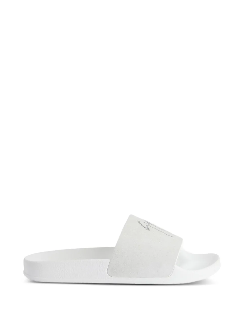 Giuseppe Zanotti embellished leather slides White