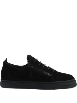 Giuseppe Zanotti GZ94 ダブルジップ ローカットスニーカー | ブラック