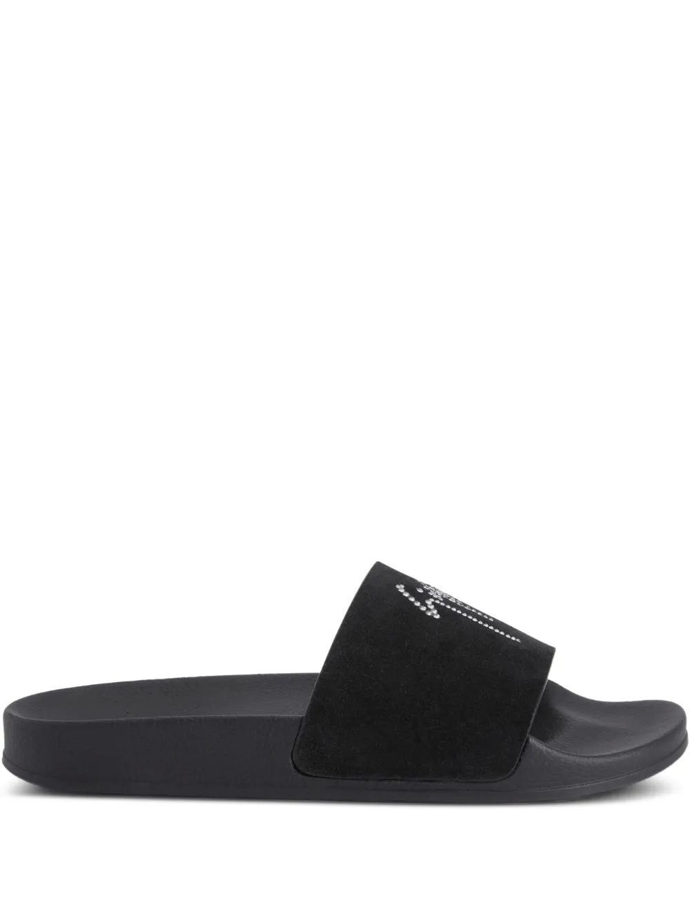 Giuseppe Zanotti crystal-embellished slides Black