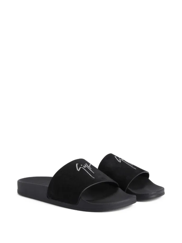 Giuseppe Zanotti crystal-embellished Slides | Black | FARFETCH display picture 1