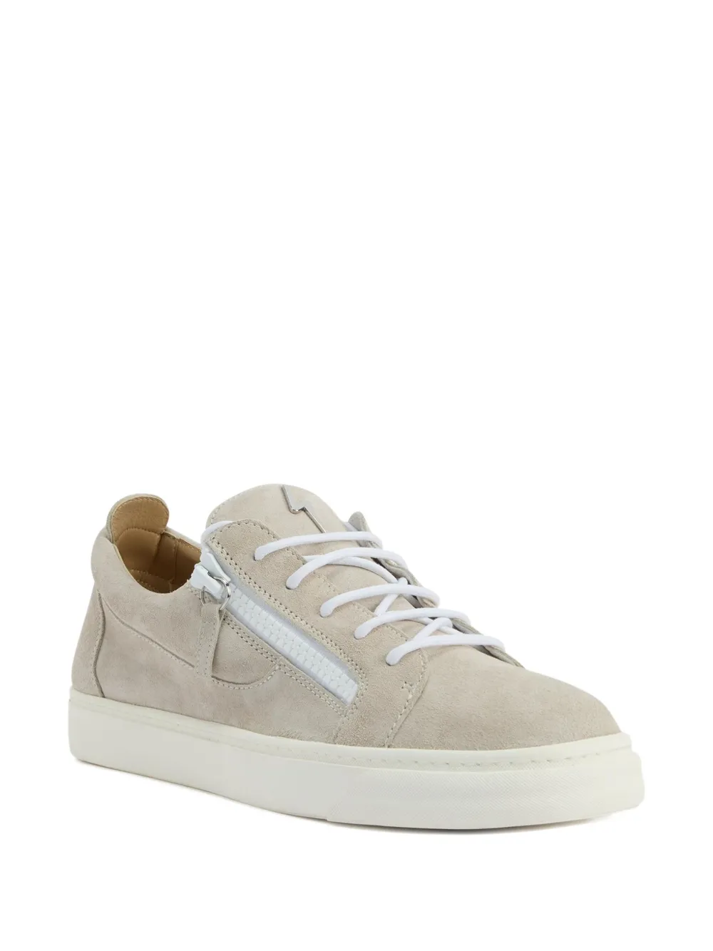 Giuseppe Zanotti zip-detail suede low-top sneakers Grey