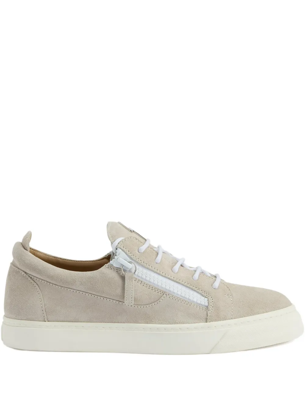 Giuseppe Zanotti zip-detail suede low-top sneakers Grey