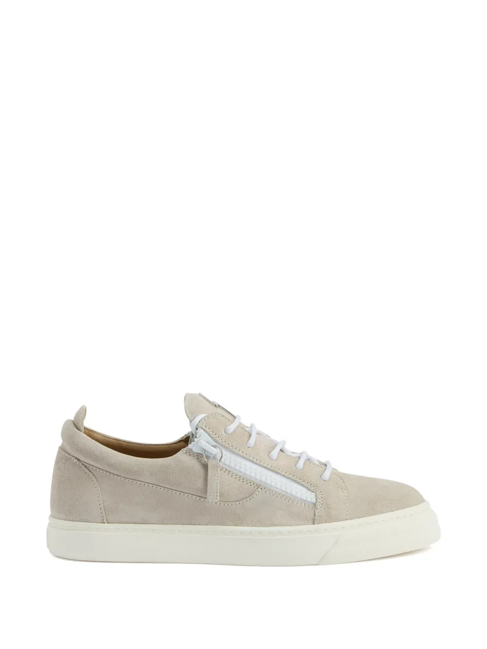Giuseppe Zanotti zip-detail suede low-top sneakers Grey