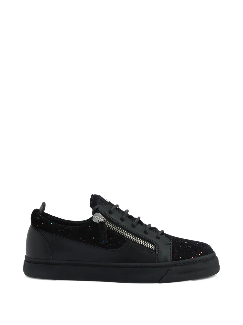 Giuseppe Zanotti zip-detail glitter low-top sneakers Black