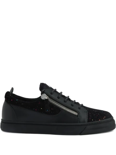 Giuseppe Zanotti zip-detail glitter low-top sneakers