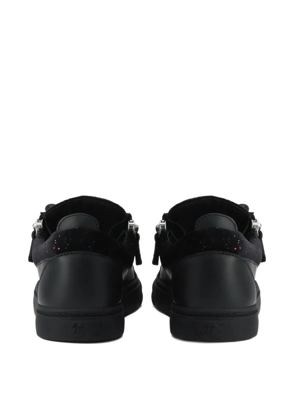 Giuseppe Zanotti zip-detail glitter low-top sneakers Black