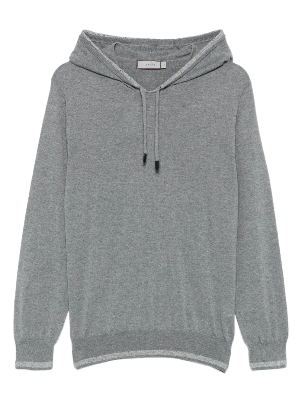 Canali Hoodie met contrasterende afwerking Grijs