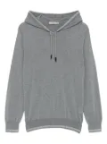 Canali contrasting-trim hoodie - Grey