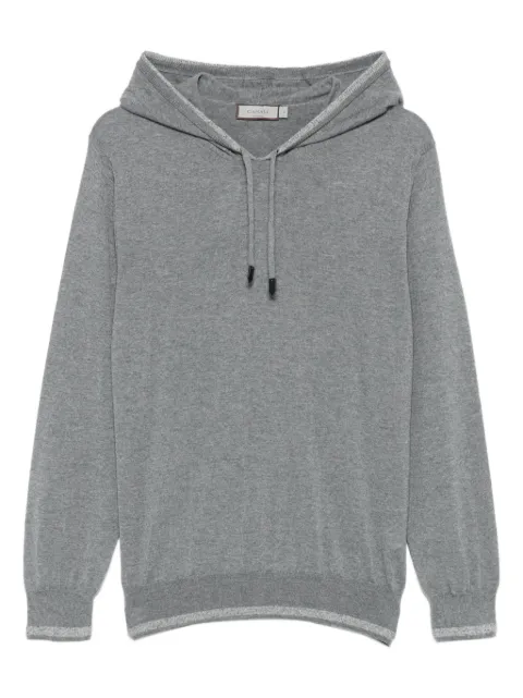 Canali contrasting-trim hoodie