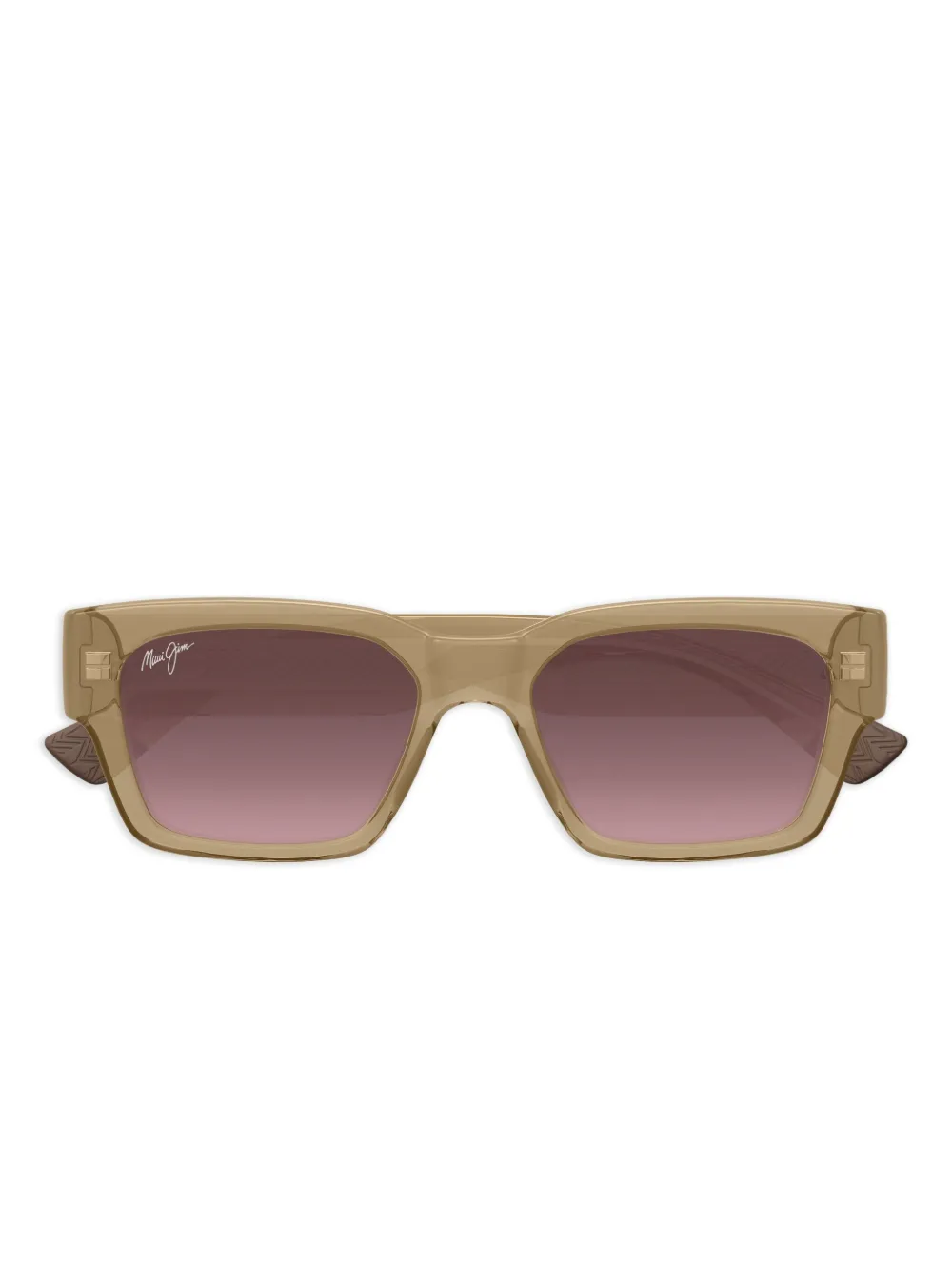Maui Jim Kenui zonnebril met rechthoekig montuur Beige