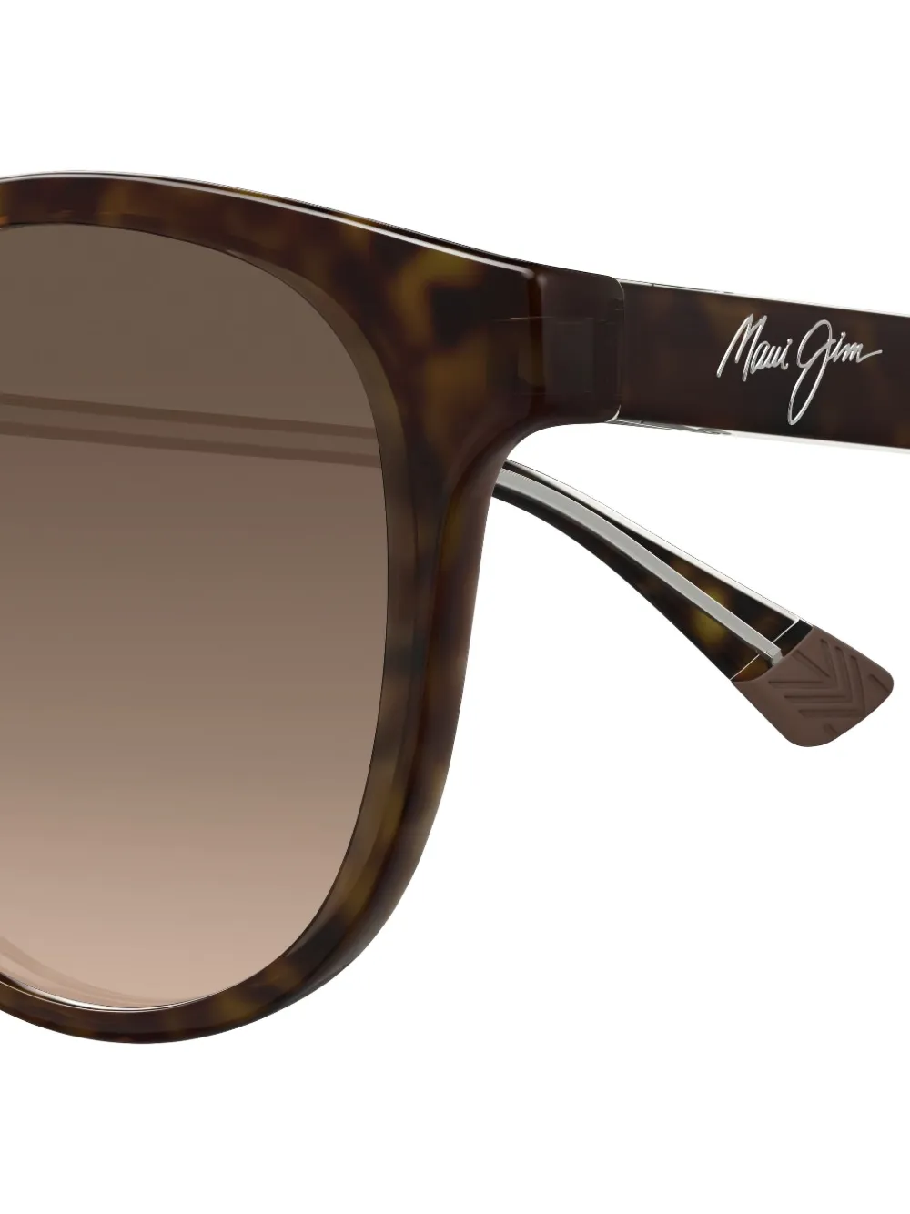 Maui Jim Hiehie zonnebril met rond montuur van schildpadschild-effect Bruin