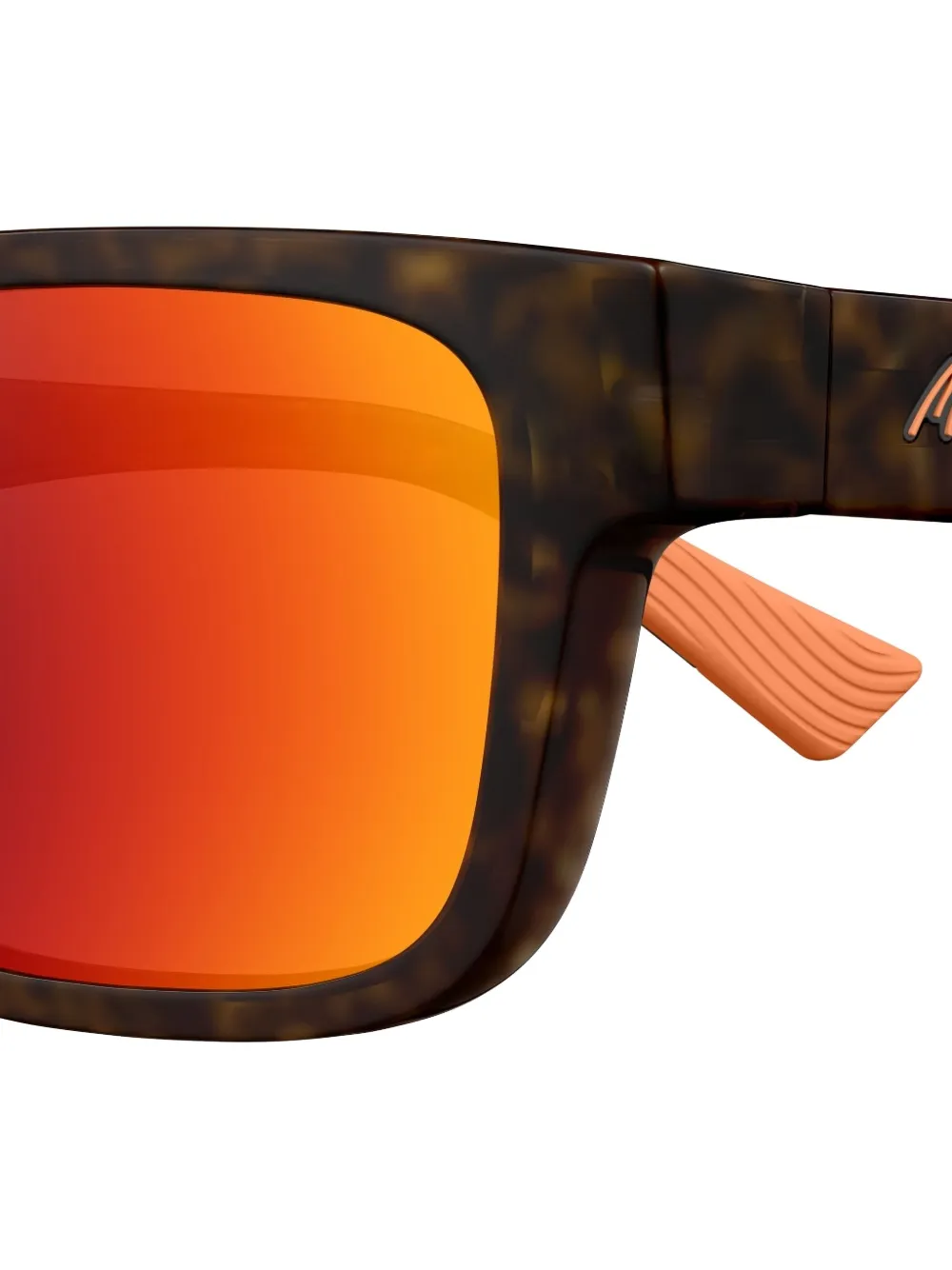 Maui Jim MJ0628S zonnebril met vierkant montuur en schildpadschild-design Bruin