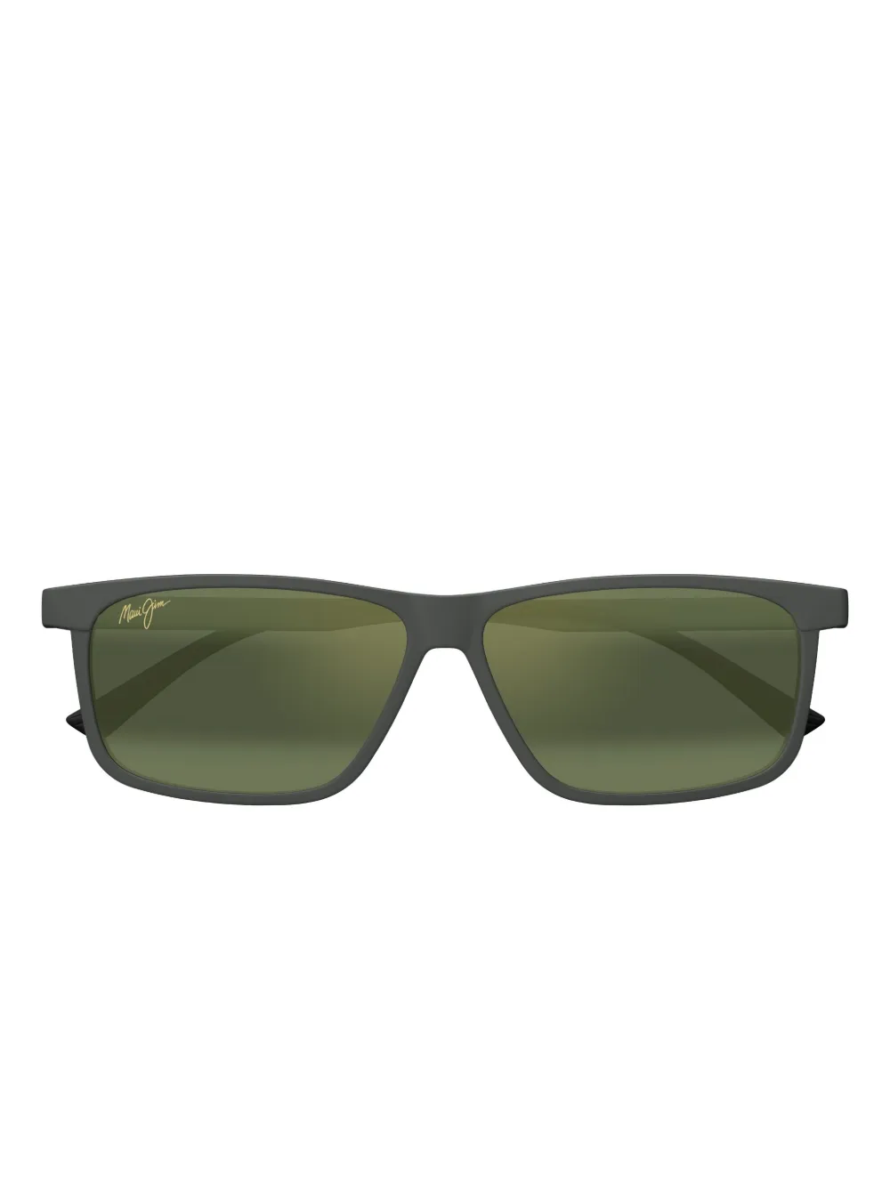 Maui Jim Pulama Rectangular-frame Sunglasses In Green