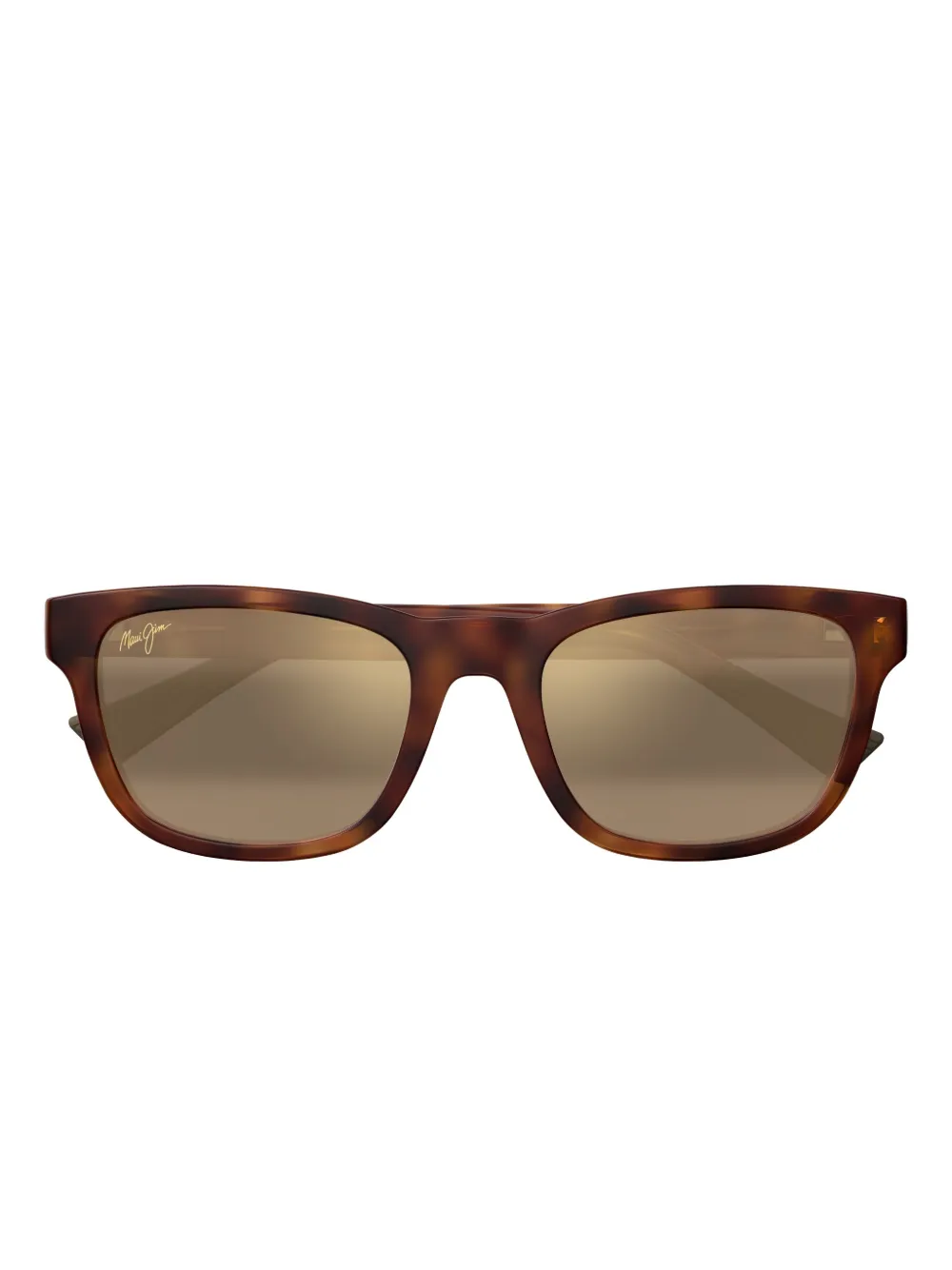 Maui Jim Kāpi‘i Tortoiseshell Square Sunglasses In Brown