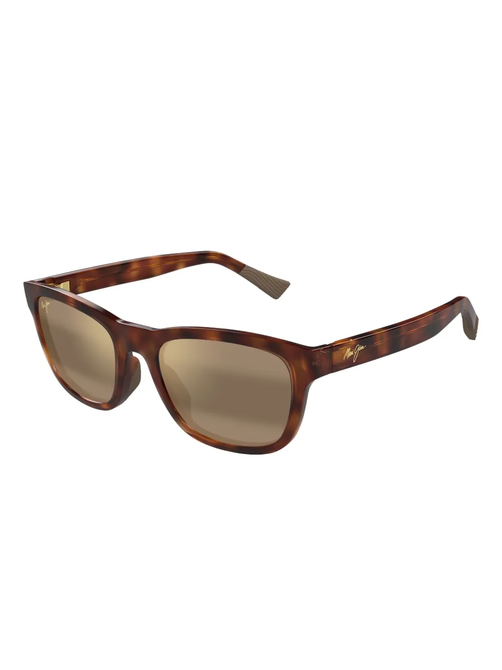 Maui Jim Kāpi‘i Tortoiseshell Square Sunglasses In Brown