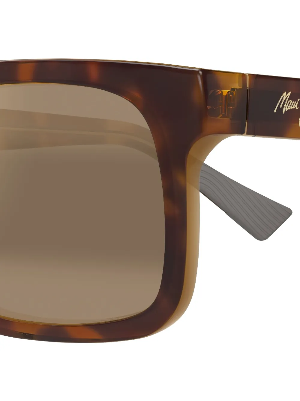 Maui Jim Zonnebril met vierkant montuur Bruin